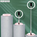 Minimalist circular metal mobile phone vanity light bedroom 110v-120v