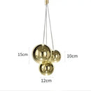 Minimalist clear glass bubble led pendant light dining room
