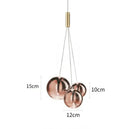 Minimalist clear glass bubble led pendant light dining room