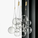Minimalist clear glass bubble led pendant light dining room
