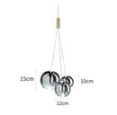 Minimalist clear glass bubble led pendant light dining room