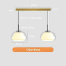 Minimalist clear glass jelly pendant lamp for living room