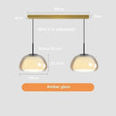 Minimalist clear glass jelly pendant lamp for living room