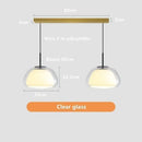 Minimalist clear glass jelly pendant lamp for living room