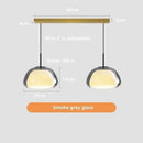 Minimalist clear glass jelly pendant lamp for living room