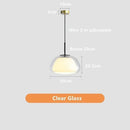 Minimalist clear glass jelly pendant lamp for living room