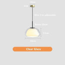 Minimalist clear glass jelly pendant lamp for living room