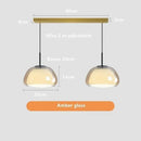 Minimalist clear glass jelly pendant lamp for living room