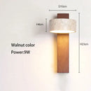 Minimalist concrete and wood led light bedroom wall lamp