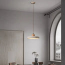 Minimalist concrete and wood led wood pendant light dining room