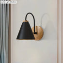 DecorBites™ Minimalist Conical Wall Sconce with Metal Shade and Gooseneck Arm, Black/White, 6" Width
