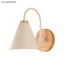 DecorBites™ Minimalist Conical Wall Sconce with Metal Shade and Gooseneck Arm, Black/White, 6" Width