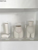 Minimalist cream abstract human body vase bedroom ceramic decor