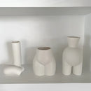 Minimalist cream abstract human body vase bedroom ceramic decor