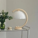 Minimalist cream bauhous mushroom table lamp for bedroom
