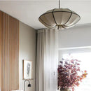 Minimalist cream & black geometric pendant light – dining room
