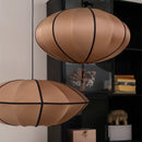 Minimalist cream & black geometric pendant light – dining room