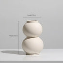 Minimalist cream ceramic art vase living room sculptural decor