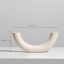 Minimalist cream ceramic art vase living room sculptural decor