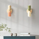 Minimalist cream & coral double head wall lamps for bedroom