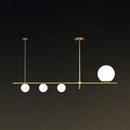 DecorBites™ Minimalist Cream Glass Globe Island Pendant Light for Dining Room