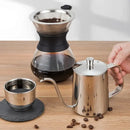 Minimalist cream stainless steel glass coffee maker kitchen kettle
