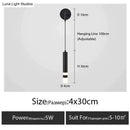 Minimalist creative luxury black & gold bedside wall lamp bedroom