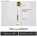 Minimalist creative luxury black & gold bedside wall lamp bedroom
