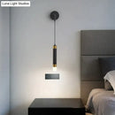 Minimalist creative luxury black & gold bedside wall lamp bedroom