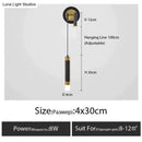 Minimalist creative luxury black & gold bedside wall lamp bedroom