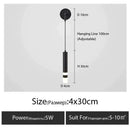 Minimalist creative luxury black & gold bedside wall lamp bedroom
