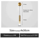 Minimalist creative luxury black & gold bedside wall lamp bedroom