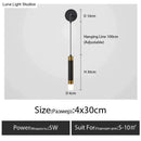 Minimalist creative luxury black & gold bedside wall lamp bedroom