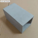 Minimalist cube cement flush mount wall light for stairs