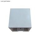 Minimalist cube cement flush mount wall light for stairs