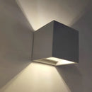 Minimalist cube cement flush mount wall light for stairs