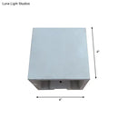 Minimalist cube cement flush mount wall light for stairs