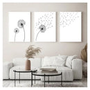 Minimalist Dandelion Canvas Art Set