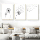 Minimalist Dandelion Canvas Art Set