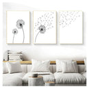 Minimalist Dandelion Canvas Art Set