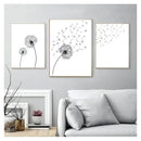 Minimalist Dandelion Canvas Art Set