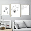 Minimalist Dandelion Canvas Art Set