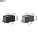 Minimalist dark gray concrete tissue box rack kitchen decor