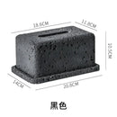 Minimalist dark gray concrete tissue box rack kitchen decor