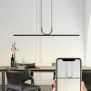 Minimalist decorbites black art led ceiling chandelier dining room
