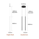 Minimalist decorbites black slim led pendant lamp dining room light