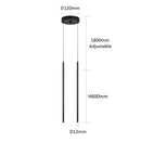 Minimalist decorbites black slim led pendant lamp dining room light