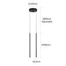 Minimalist decorbites black slim led pendant lamp dining room light