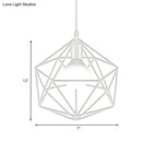 Minimalist geometric metal pendant light black & white living room