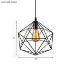 Minimalist geometric metal pendant light black & white living room